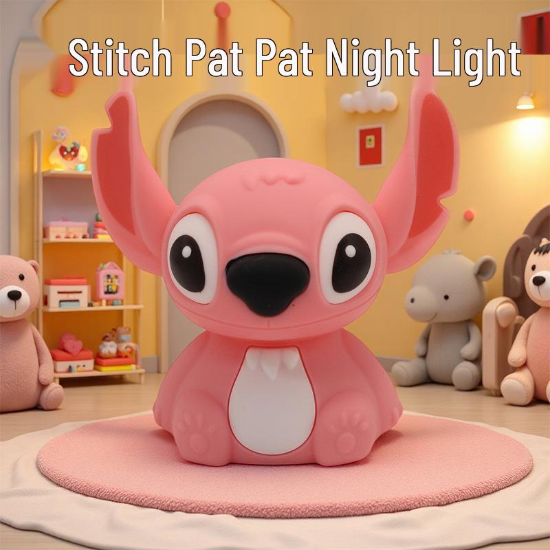 Stitch Cartoon Silicone Night Light - Eye-Friendly Bedside Decor & Birthday Gift