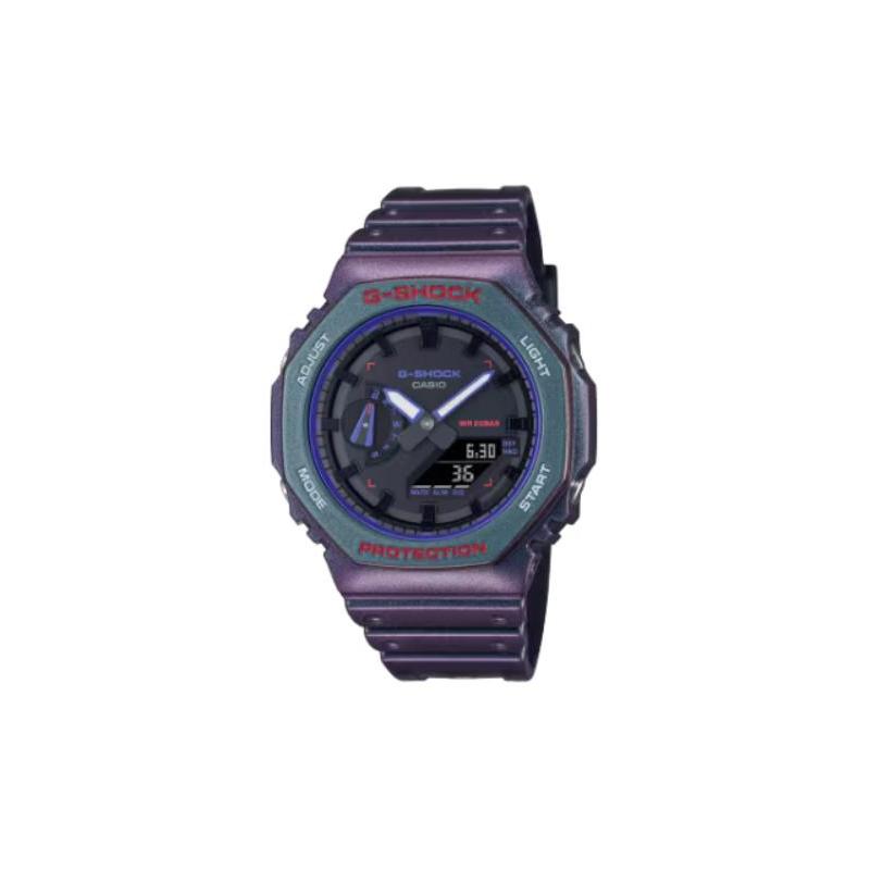Casio Waterproof Quartz Resin Strap Men and Women Same Style Gray Dial GA-2100AH-6A