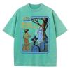 Social skills, making new friends, washed vintage women's T-shirt, hip hop breathable, casual loose fit