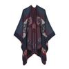 Women's Ethnic Shawl: Northwest Travel Cape, Thick Warm Scarf Cloak