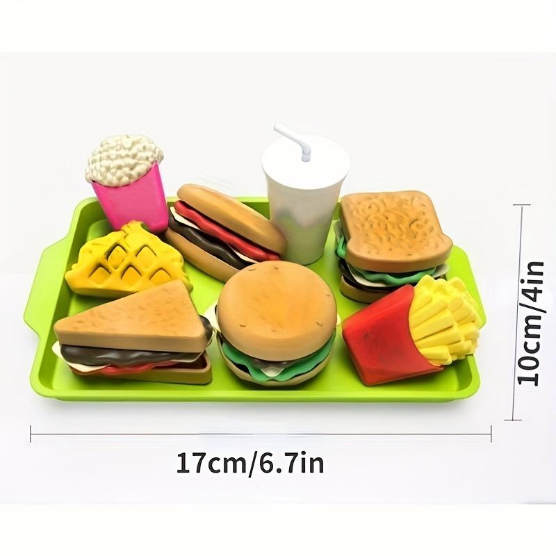 

1 Set Detachable Snack Hamburger Plastic Pretend Toy Play House Food Sets for Kids Kitchen Toy Birthday Gift