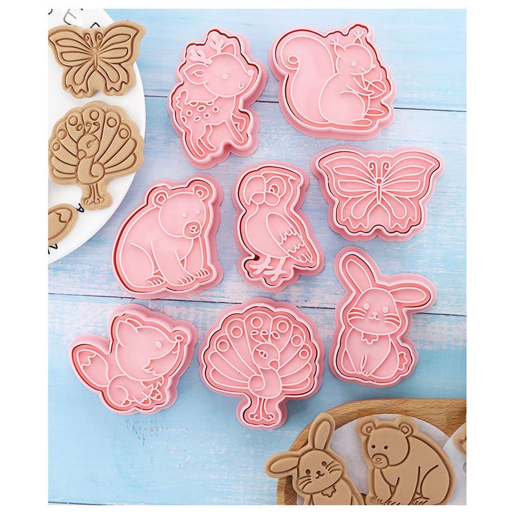 PP Tier-Keksstempel-Set inklusive Bär, Eichhörnchen und Kaninchenformen für Kekse, Fondant und Zuckerdekoration