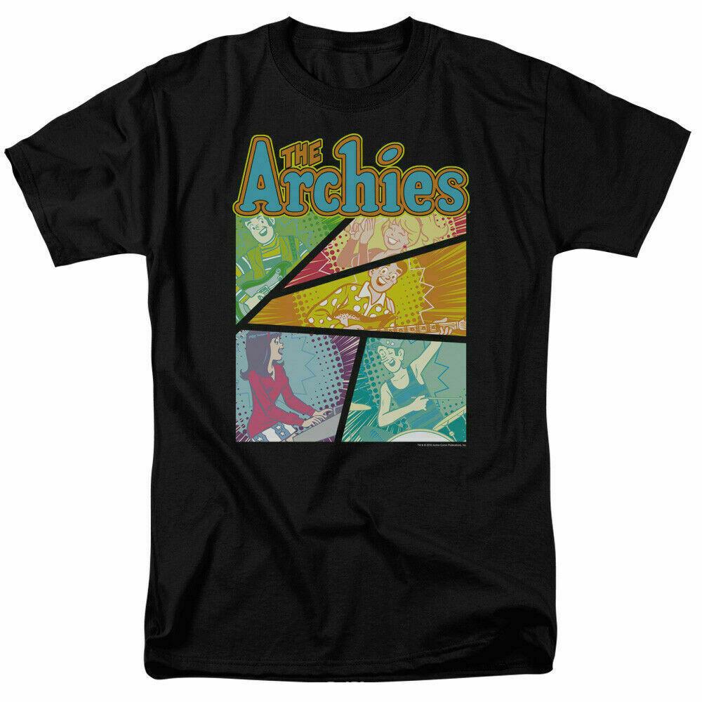26 Archie Comics The Archies Colored T Shirt Licensed Comic Book Tee Black Unisex T-Shirt XXL