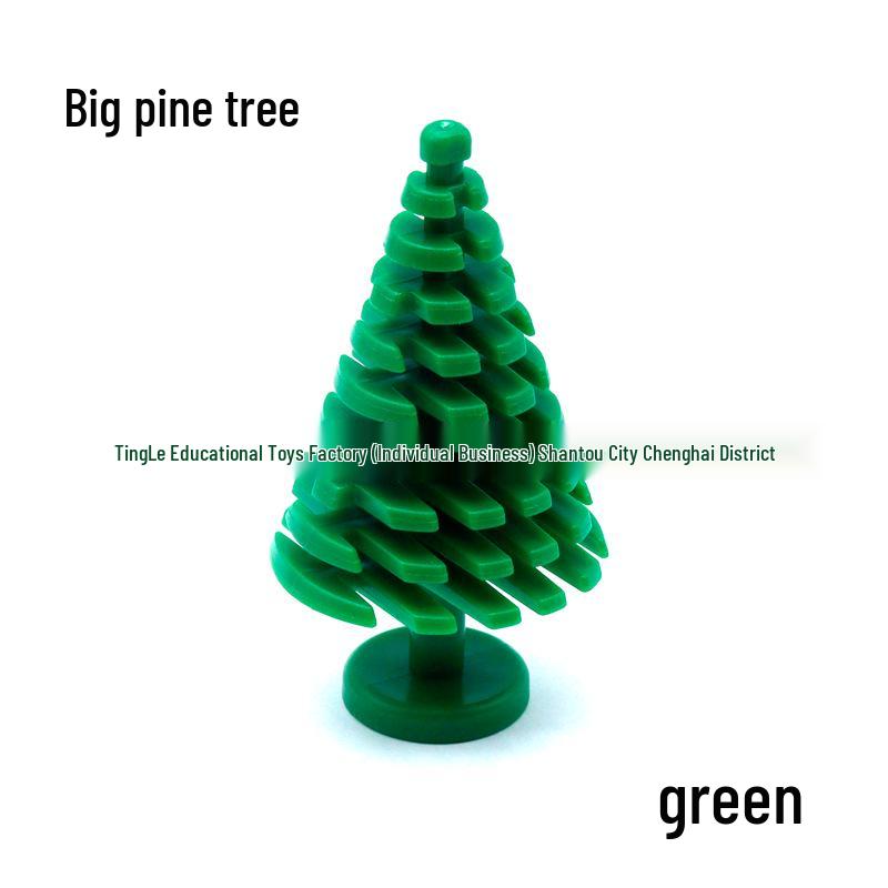 Pine Tree Building Blocks 2435 3471: Compatible with Lego Forest & Street Scenery Accessories.