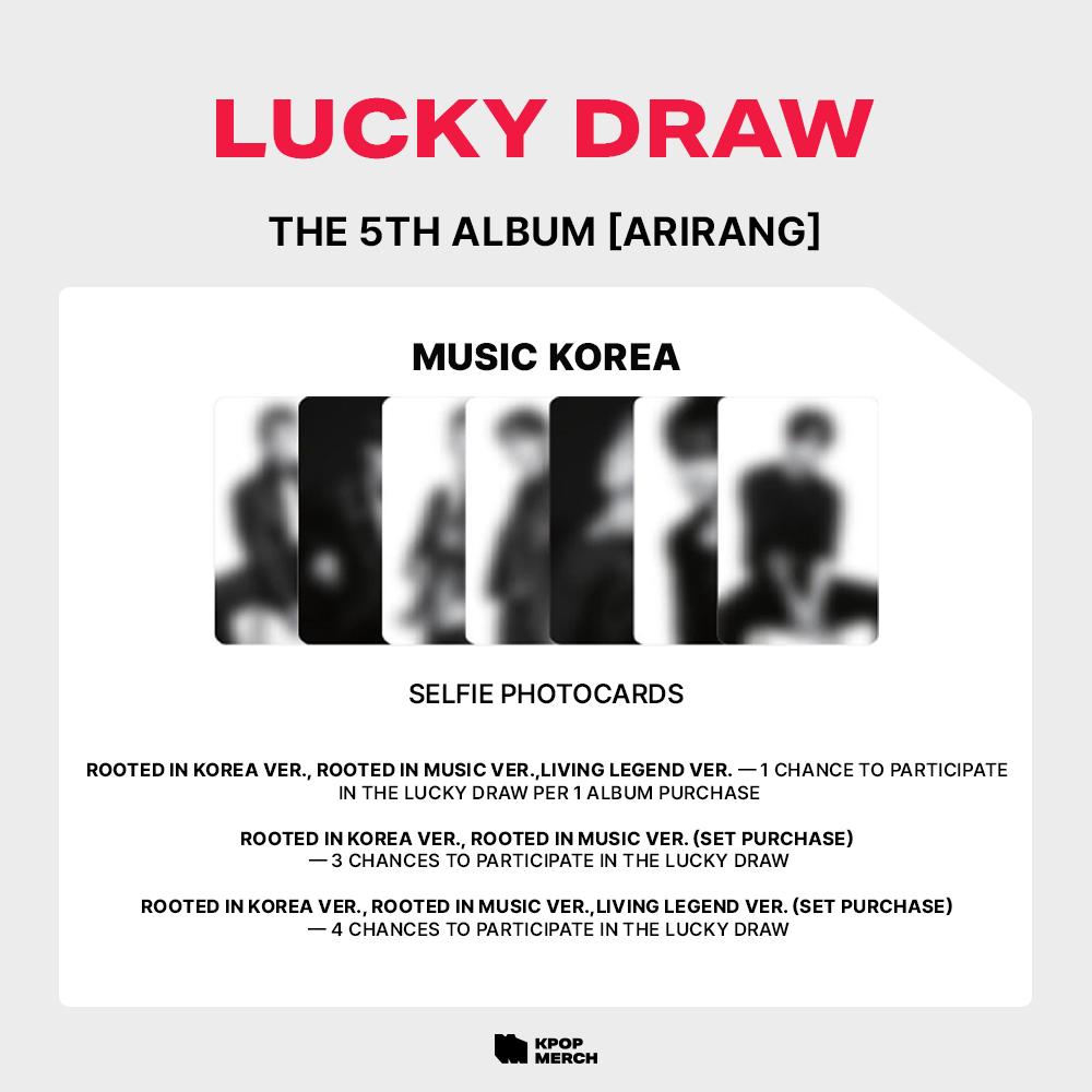 [Pre-order] BTS - [LUCKY DRAW] ARIRANG (MusicKorea)