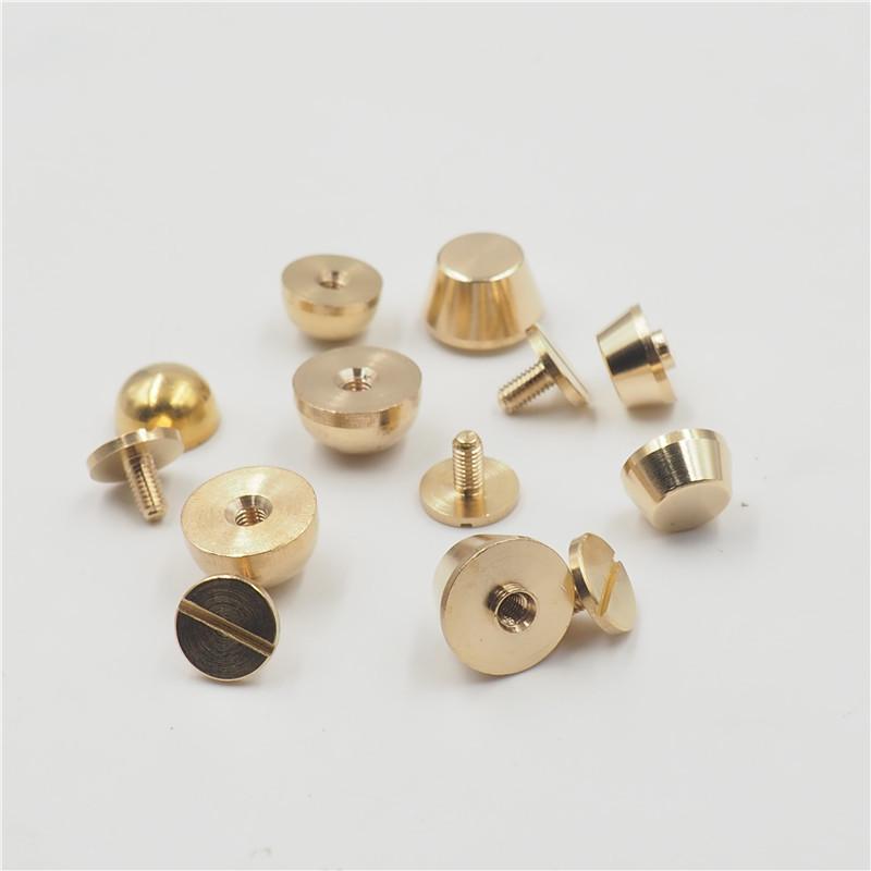 Brass and Copper Studs: Corner, Bucket, Mushroom, Flat Foot, and Round Foot Handbag Bottom Studs