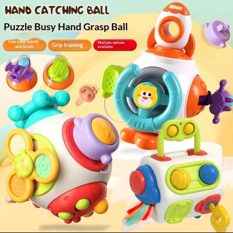 [J] 6 In 1 Busy Cube Baby Sensory Busy Ball Travel Toy Montessori Tactile Training Educational Toys