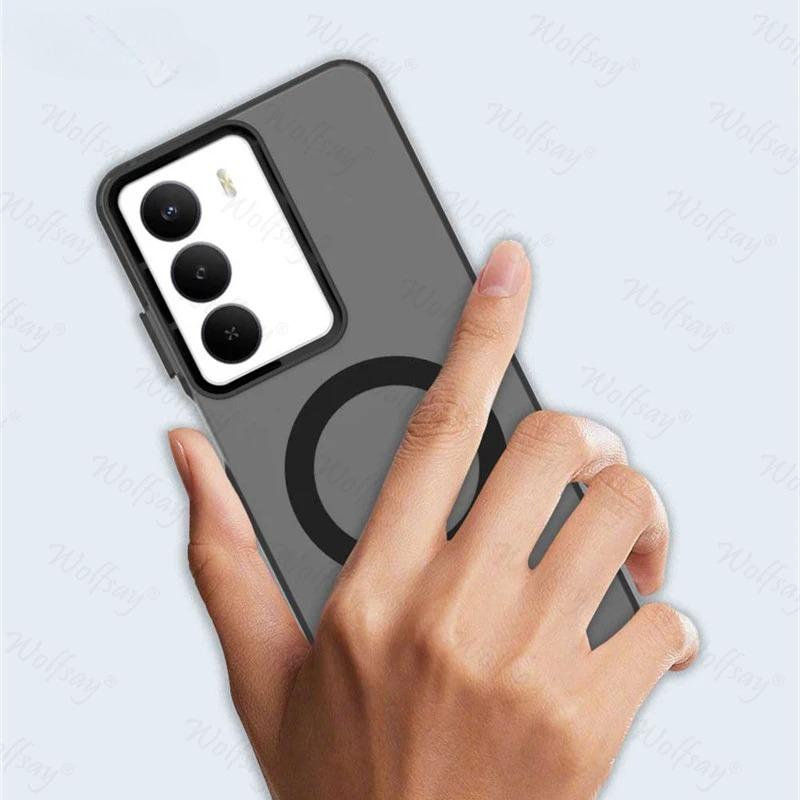 Transparent Case For Realme 14x Case For Realme 14x Magnetic Adsorption Wireless Charge Back Cover For Realme 14x Case 6.67 inch