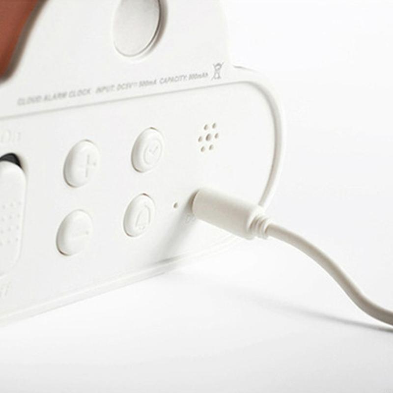 L9NB Cloud Shaped Alarm Clocks Kid Light LED Table Voice Clocks Desktop Clocks Digital Up Wake Electronic Control USB Powered