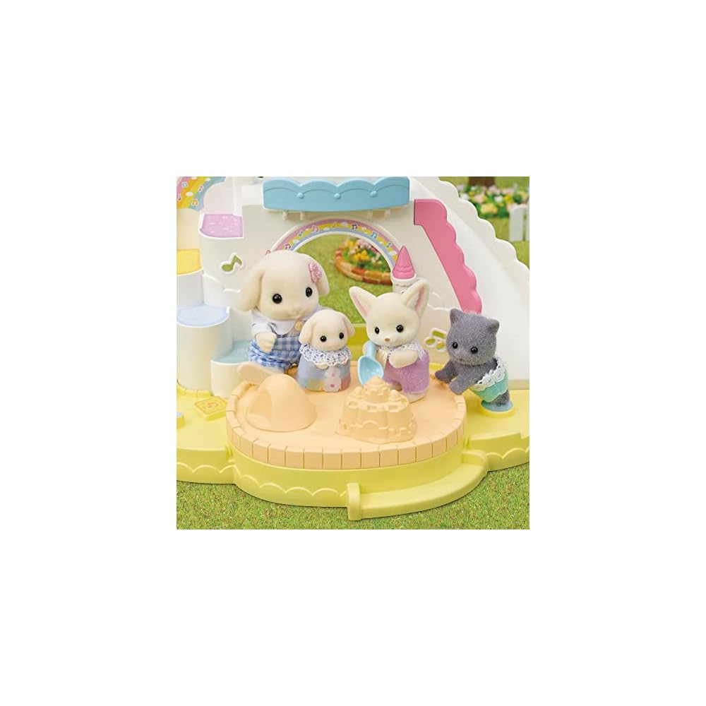 EPOCH Sylvanian Families Playground Equipment Castle Sandpit Pool Set S-72 ST Mark Certified Toy Dollhouse for Ages 3 and Up