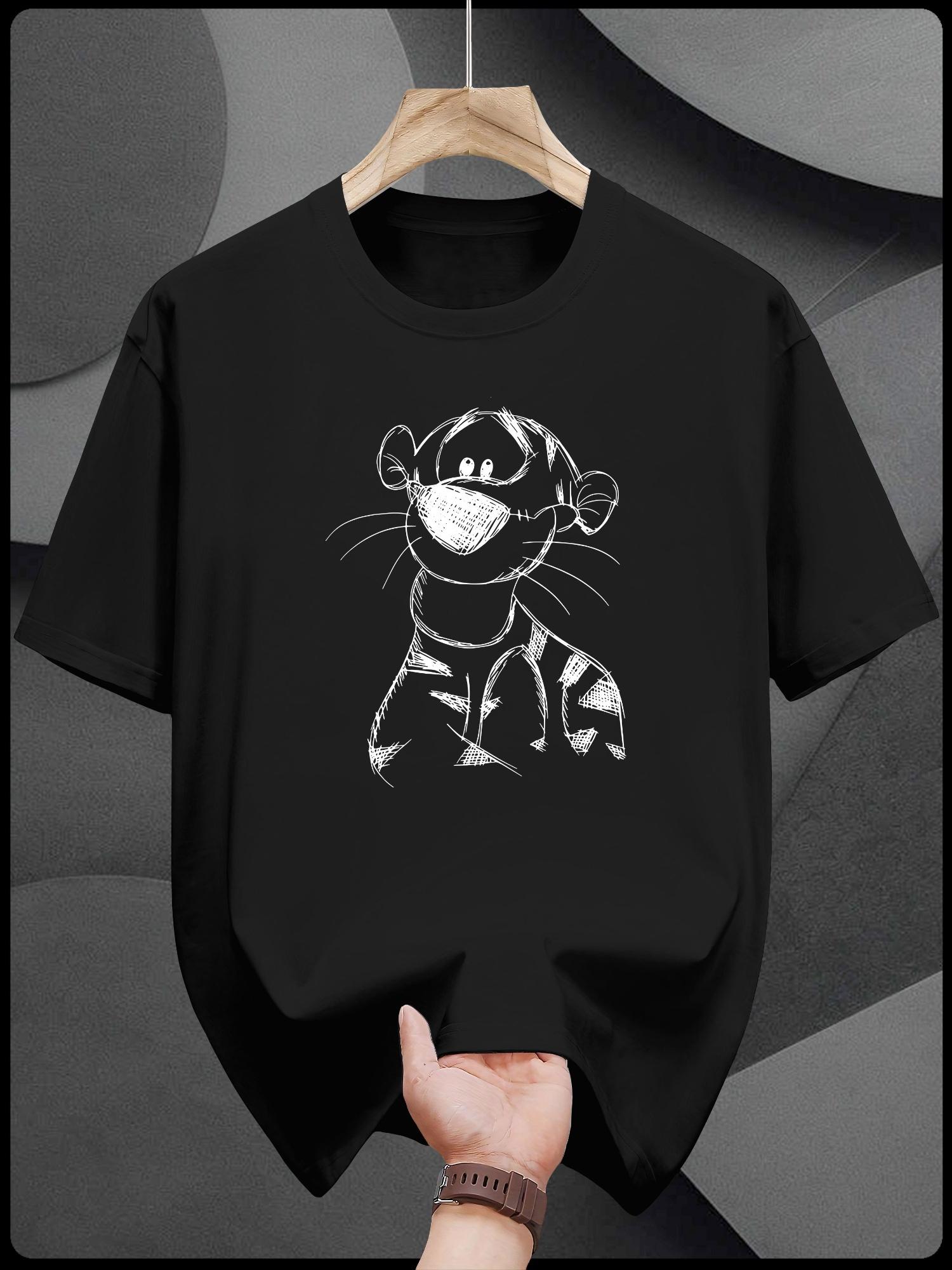 Casual Cotton T-shirt with Cute Cartoon Bear Print S