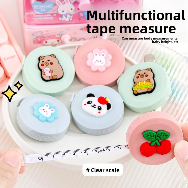 Cute Cartoon Mini Tape Measure for Portable Measurement of Three Measurements, Chest Circumference and Waist Circumference