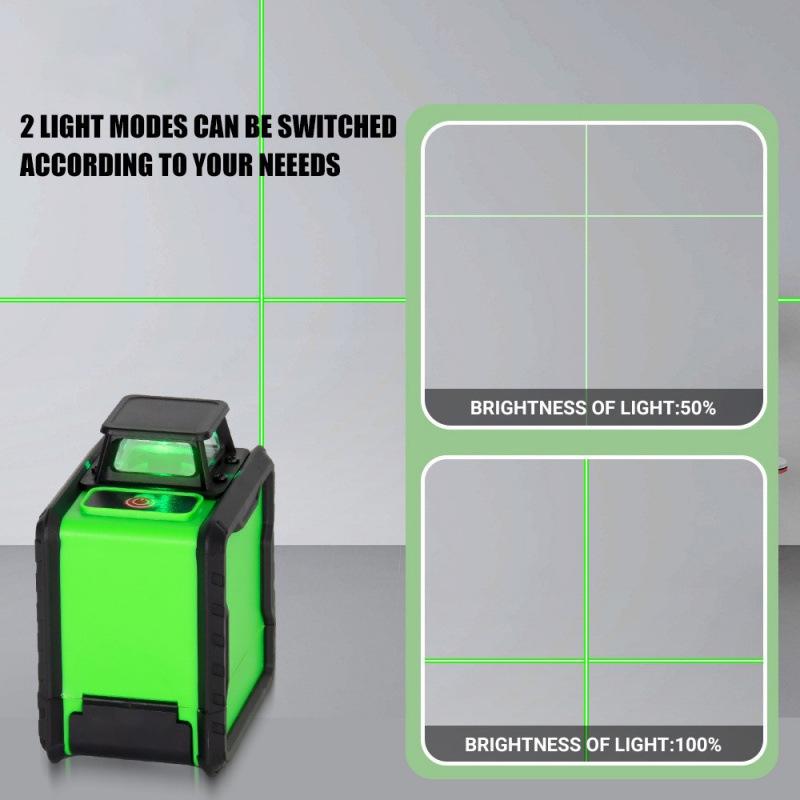 Mini Portable Laser Level 5-Line Green Light Projector with Automatic Leveling