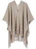Hot-Selling Knit Shawl: Spring Summer Autumn, Hollow Design, Tassel Trim, Solid Color, Lightweight for European & American Styles.