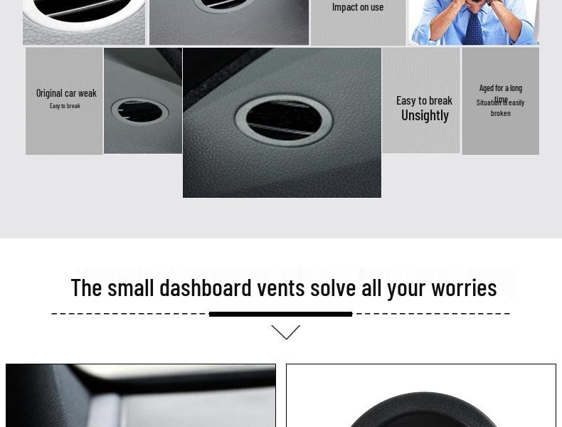 Mercedes-Benz C-Klass, E-Klass, GLC Instrumentbräda Luftventiler: W205, W212, W213 Främre instrumentpanel AC-ventiler