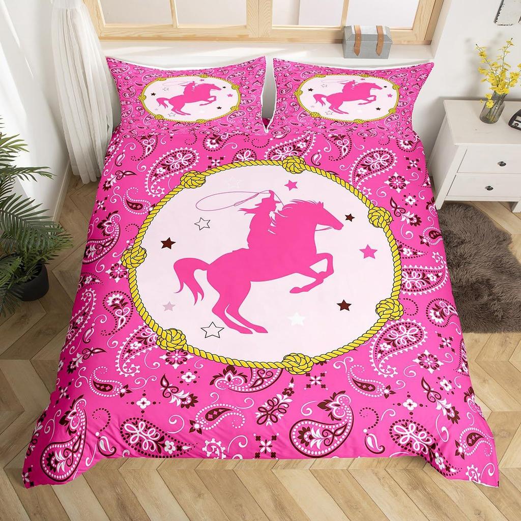 House And Truck Three-Piece Quilt Cover 3D Digital Printing Bedding Set Bed Cover