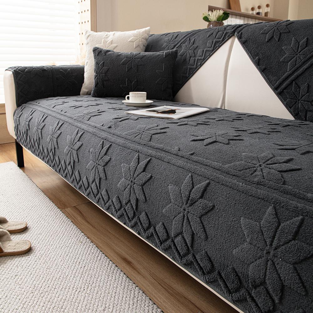 Jacquard Sofa Seat Cover Anti-Slip Padded Plush Sofa Cushion Pet Friendly Half-Pack Sofa Covers For Living Room Bedroom Office