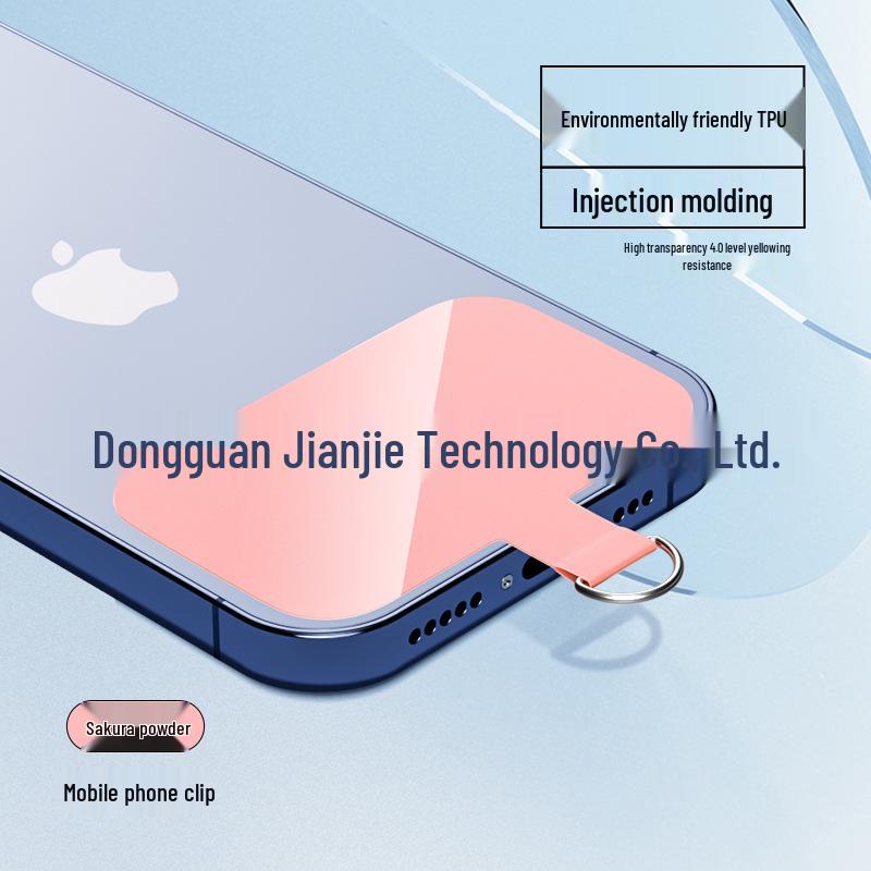 

Цельный TPU шнурок для телефона с прозрачной прокладкой и задним зажимом