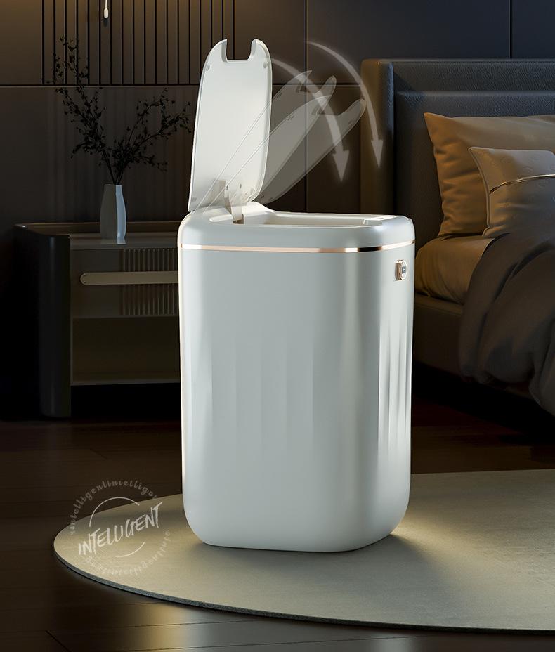 Smart Sensor Trash Can: Minimalist, Waterproof, Large Capacity for Bathroom