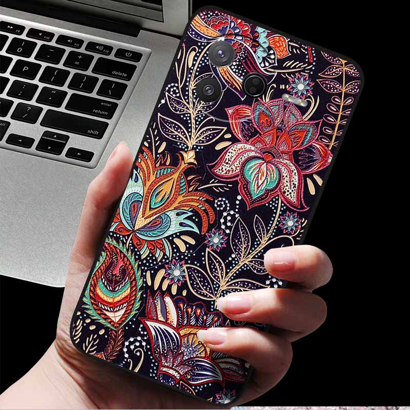 For Xiaomi Poco F7 Pro/ Poco F7 Ultra 3D Relief Embossed Retro Silicone Back Cover Case for Poco F7 Pro 5G Emboss Funda F7 Ultra
