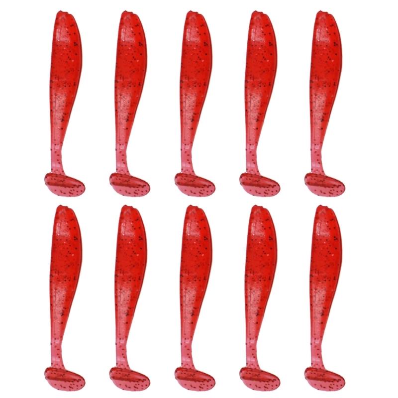 10Pcs Soft Lures Worm Baits Small Fishes Tail Swimbaits Lures Fishing Baits