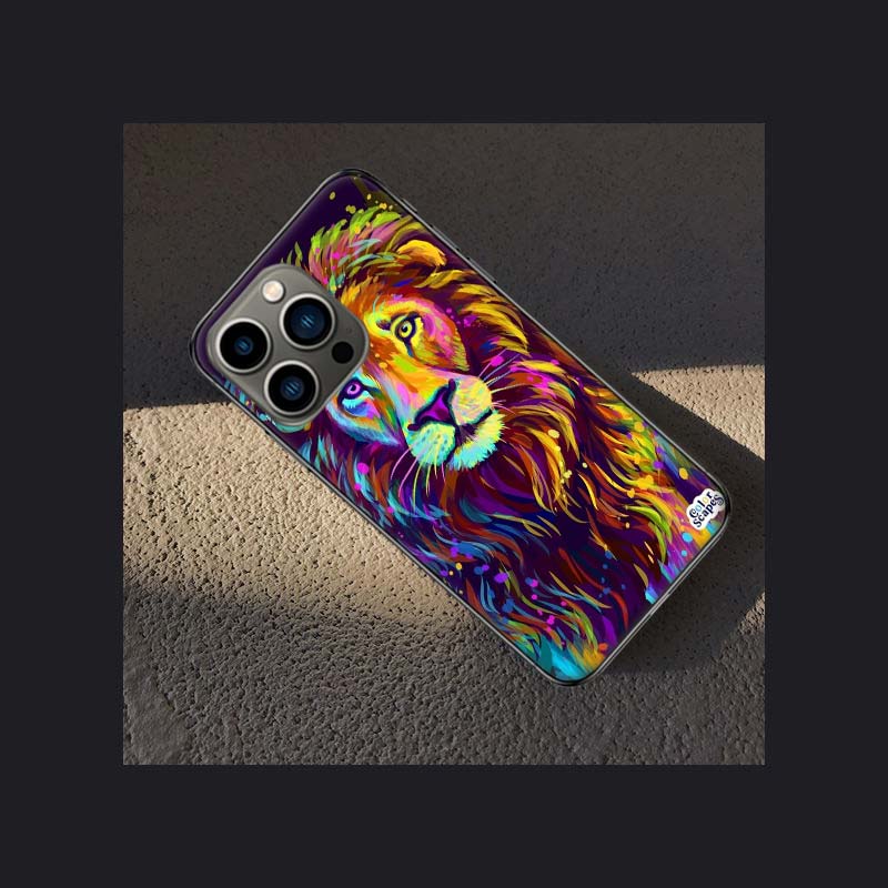 

Чехол для телефона с изображением цветного льва для Apple Iphone 15 13 12 11 14 Pro Max Mini Cover SE 2020 X XS XR 8 7 6 6S Plus 5 5S Shell Co iPhone 14 Pro