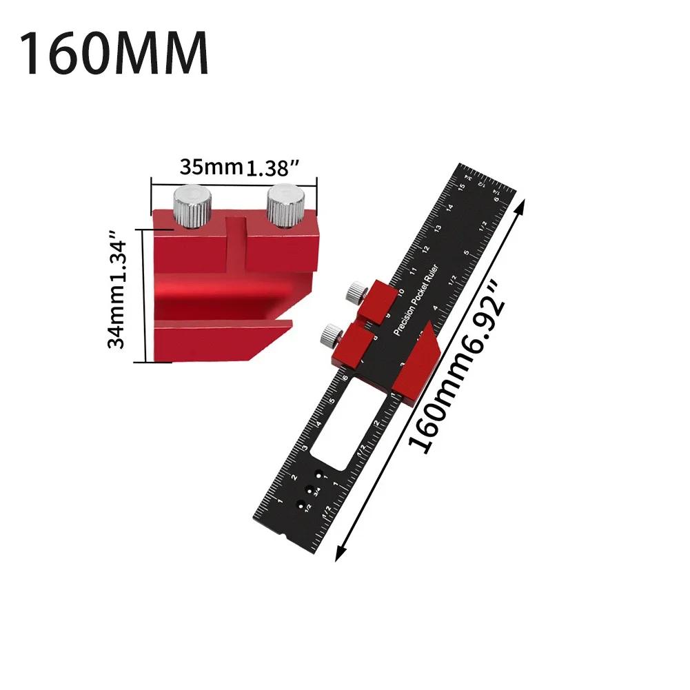 

Линейка для деревообработки, линейка позиционирования, разметочный инструмент, линейка из алюминиевого сплава с ограничителем скольжения, плотницкий измерительный инструмент для разметки