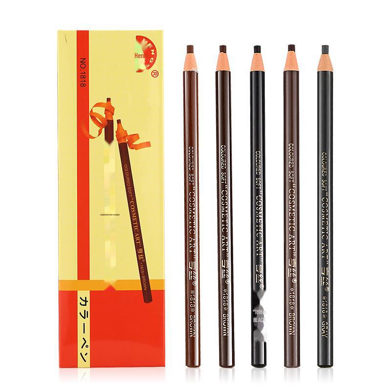 Genuine 1818 Waterproof Wooden Eyebrow Pencil - Non-Smudge, Hard Core, Makeup Artist Special.
