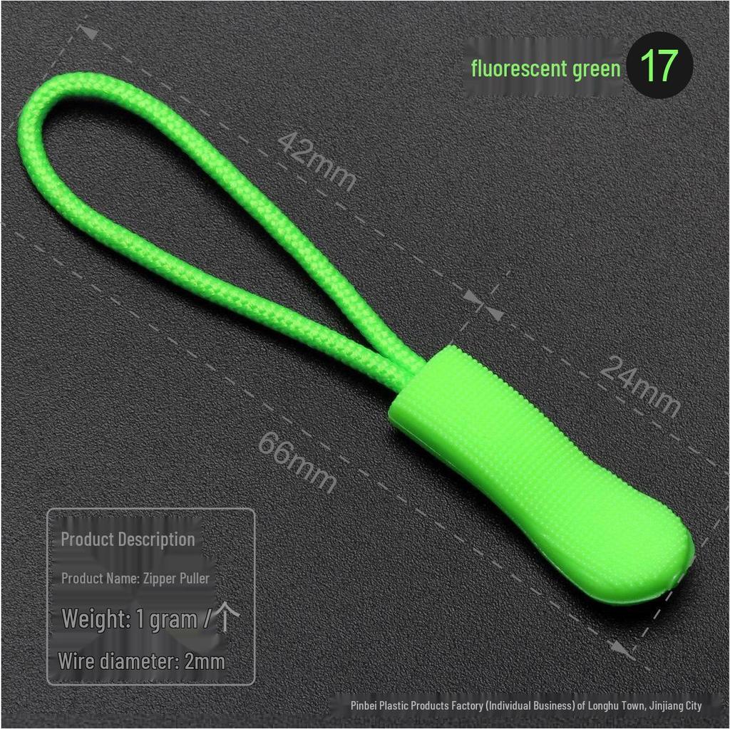 Black Caterpillar Zipper Pull: Popular Luggage Tail Rope Cord