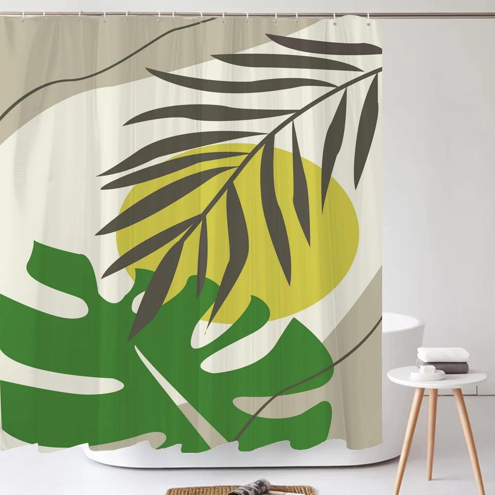 Minimalist Style Shower Curtain with Hooks  Sleek Decor for All Bathroom Types, Reinforced Eyelets & Easy To Clean