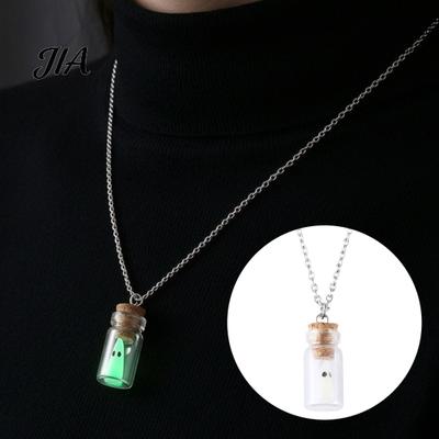 Retro Alternative Necklace Glow Ghost Necklace, Glow-in-the-dark In Bottle Pendant, Cute Halloween Party Favors Earrings, Gothic Jewelry for Women Men