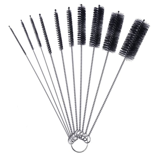 CCINEE Cup Brush, Narrow Mouth Bottle Cleaning Brush, Nylon Long Tube Brush, Set of 10
