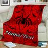 1PC Custom Name Halloween Spider Web Outdooor Flannel Blankets Throw Blanket All-Season Throw Gift Bedspread for Couch, Bed, Camping Holiday Birthday 
