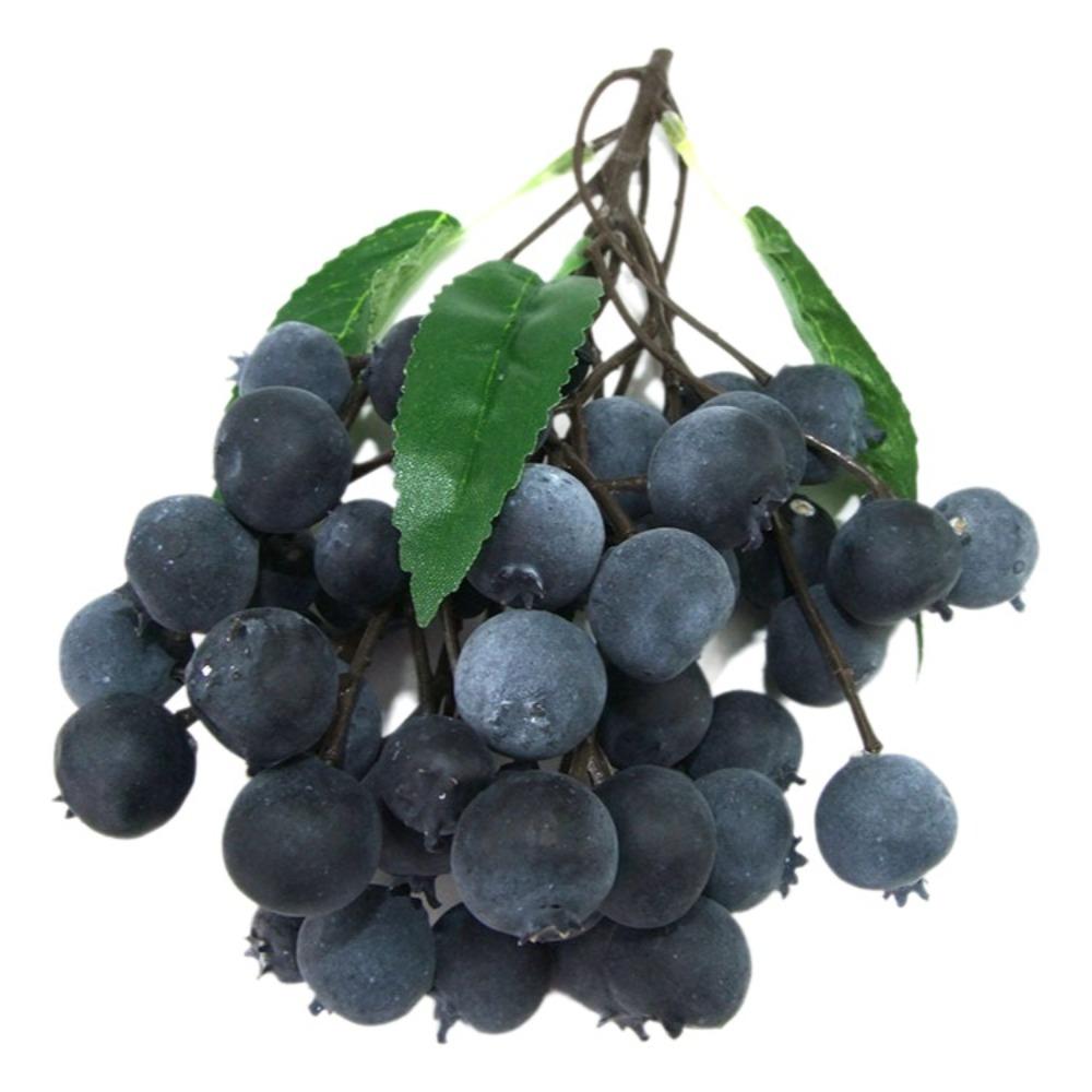 Foam Simulation Blueberry Realistic Artificial Cherry Fruit String Loquat Fruit Model Kitchen Style C