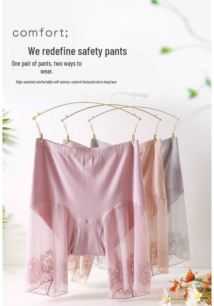 Sicherheits-Shorts für Damen mit hohem Bund und Po-Lifting: Formgebend, Bauchstraffend, Atmungsaktiv, Fünf-Punkt-Länge, Keine Unterwäsche nötig.