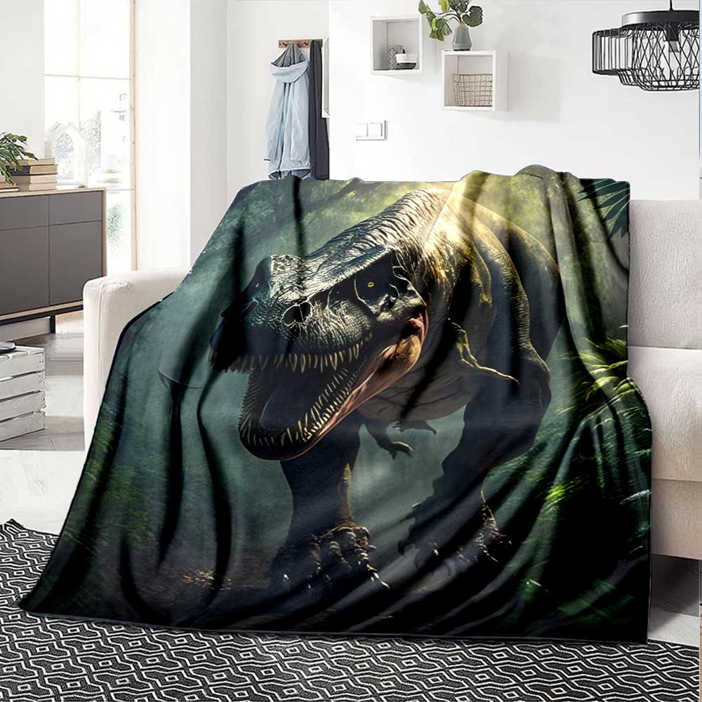 Dinosaur Fossil Display Cozy Blanket Soft Warm Cozy Perfect for Sofa Couch Office Bed Picnics for All Occasions Modern Style Unique Accessory Y3