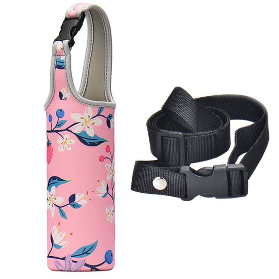 Waschbare Vakuumbecher-Hülle, elastisch, langlebig, mit Cartoon-Motiv, bunter Aufdruck für Wasserflaschen