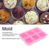 Silicone Silicone Cake Mold 6 Cavity Non-Stick Silicone Soap Mold 6‑Grid Square Square Shape DIY Soap Mold