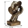 CraftIndia Golden Resin Human Face Statue Sleeping On Hands Decorative Showpiece for Home Decor Living Room Bedroom|
