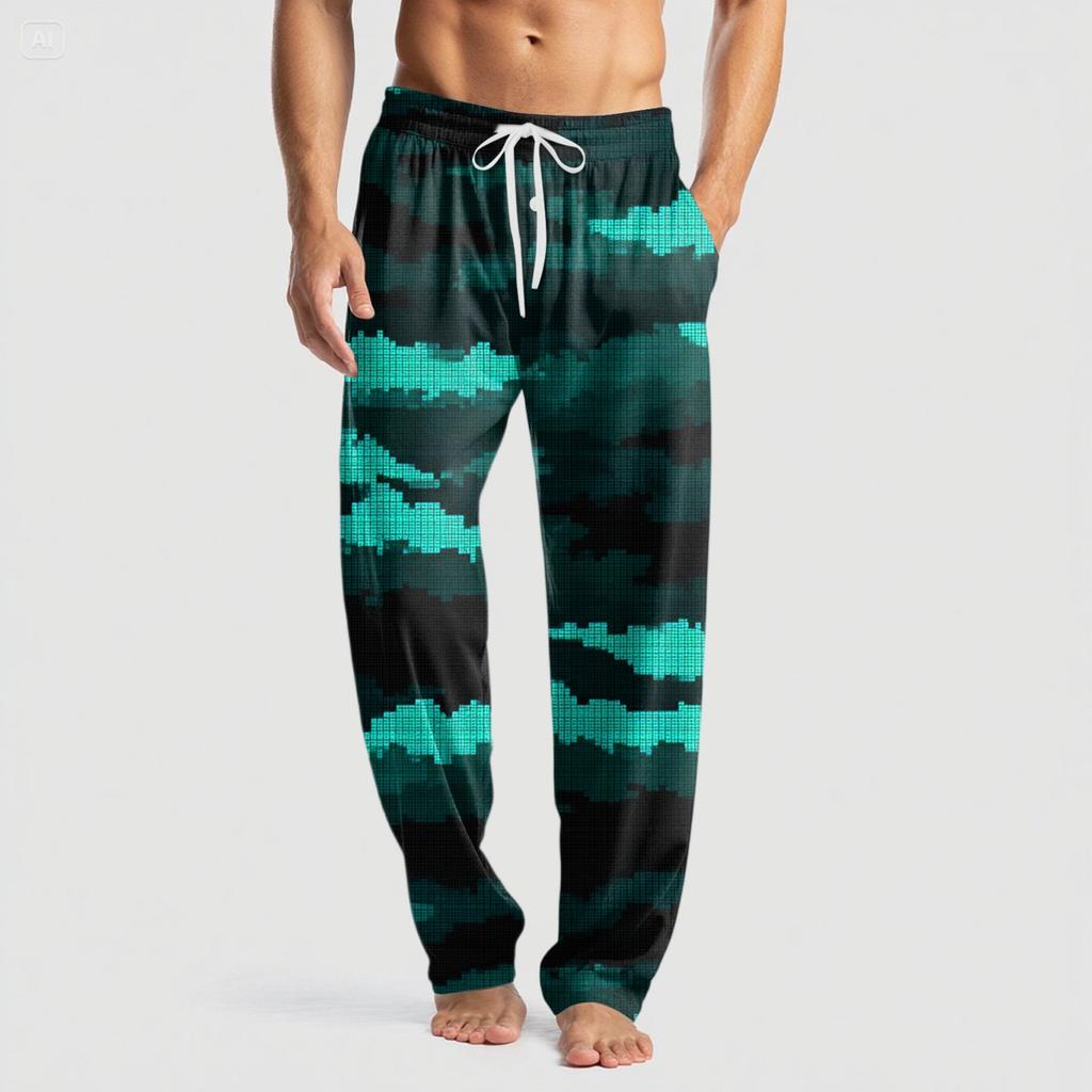 Ανδρικό Πλεκτό Μόδα Print Τσέπη Casual Παντελόνι Παντελόνι Πιτζάμας