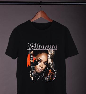 Rihanna Black Men Short Sleeve Cotton T-Shirt Unisex T-Shirt