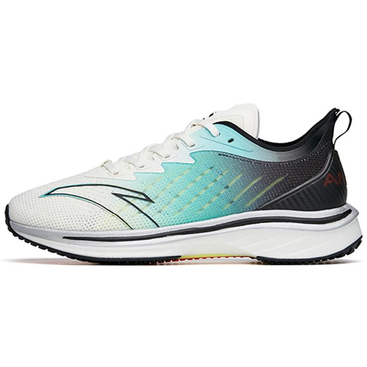 

ANTA MACH Mach 1.0 Running Shoes Men Low Top Ivory White/Fluorescent Aqua/Black 40