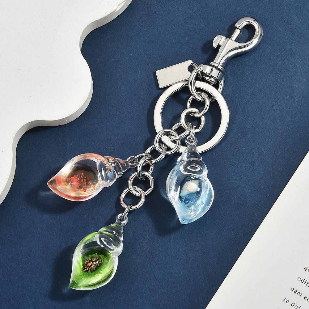 Creative And Personalized Luminous Conch Pendant Luminous Starfish Bag Car Keychain Pendant