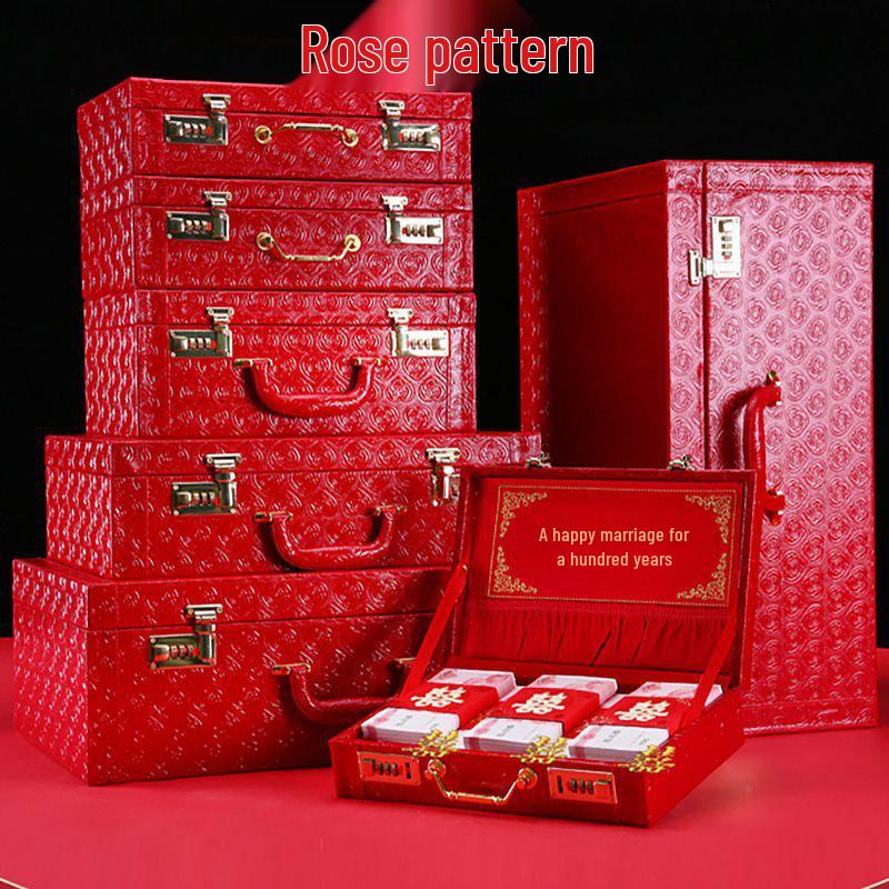 Red Bride's Dowry Box for Wedding and Engagement Gifts
