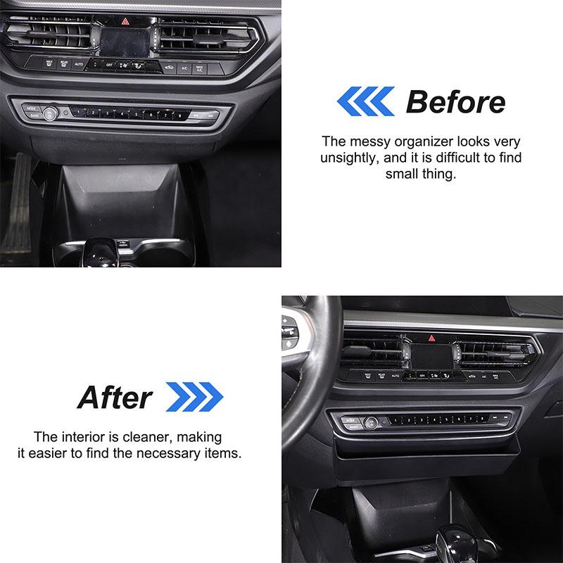 For BMW 1 2 Series F40 F44 -2024 Car Center Control Air Outlet Lower Storage Box Multifunctional Storage Box Car Accessories