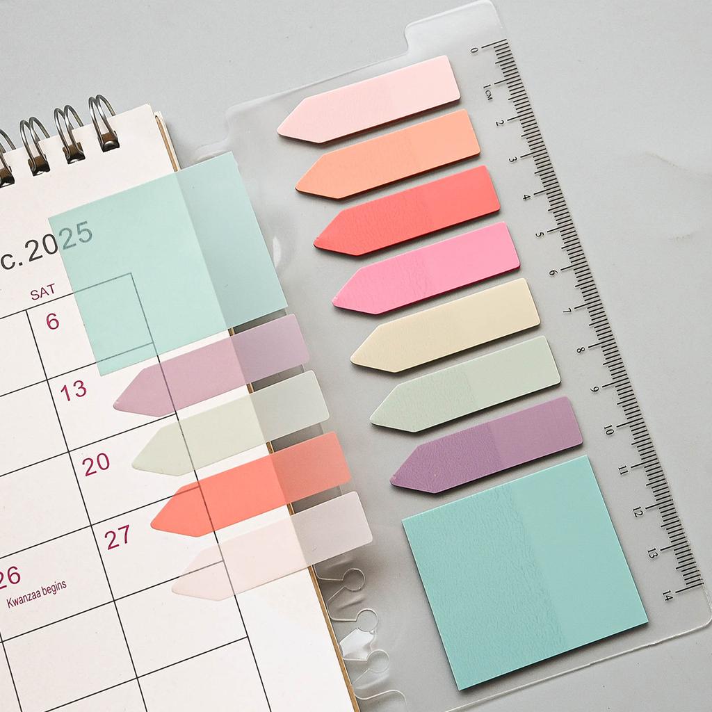 160 Pcs Transparent Colorful Index Creative Memo Pads Office School Stationery Self-Adhesive Stickers Sticky Note Pads
