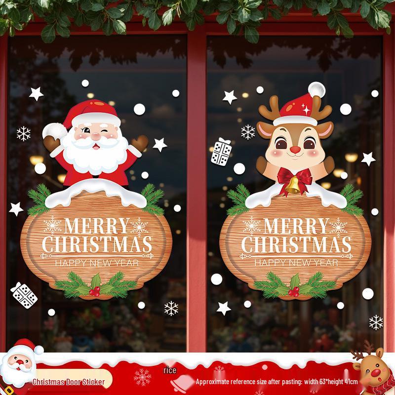 Santa Claus Window Cling Christmas Decoration Decal