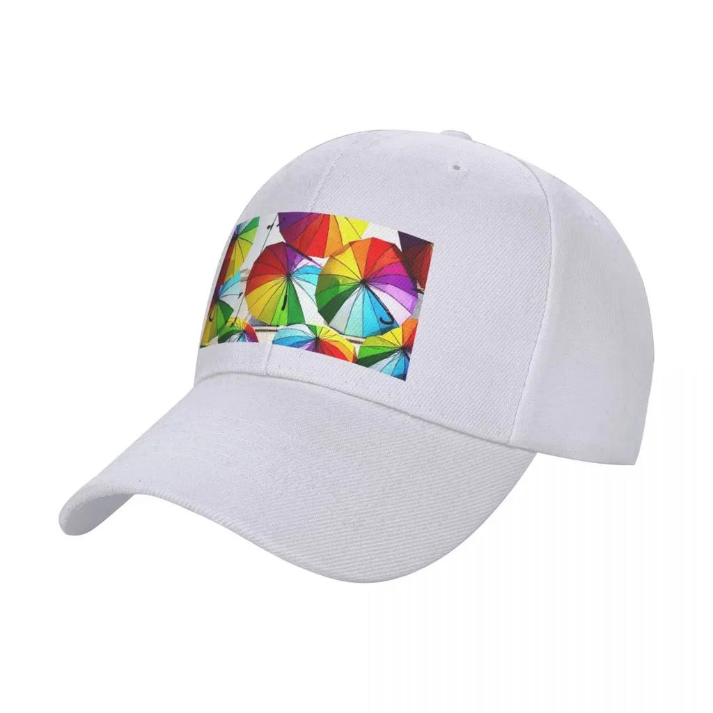 Rainbow Umbrellas Baseball Cap funny hat Anime Hat men's big size hat summer Women's Golf Wear Men's