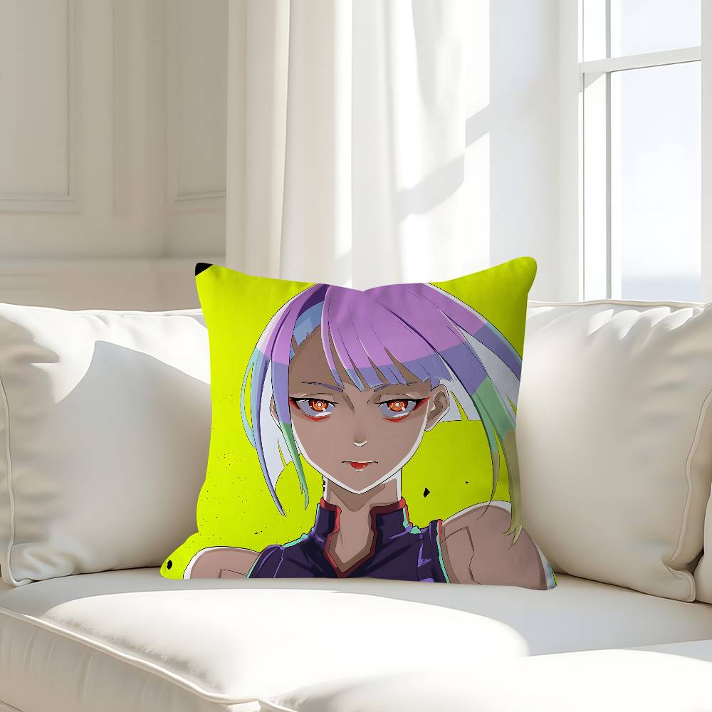 

Киберпанк Люси Наволочка Съемная Моющаяся Наволочка – Мягкий Лен Для Всех Сезонов 16x16Inch