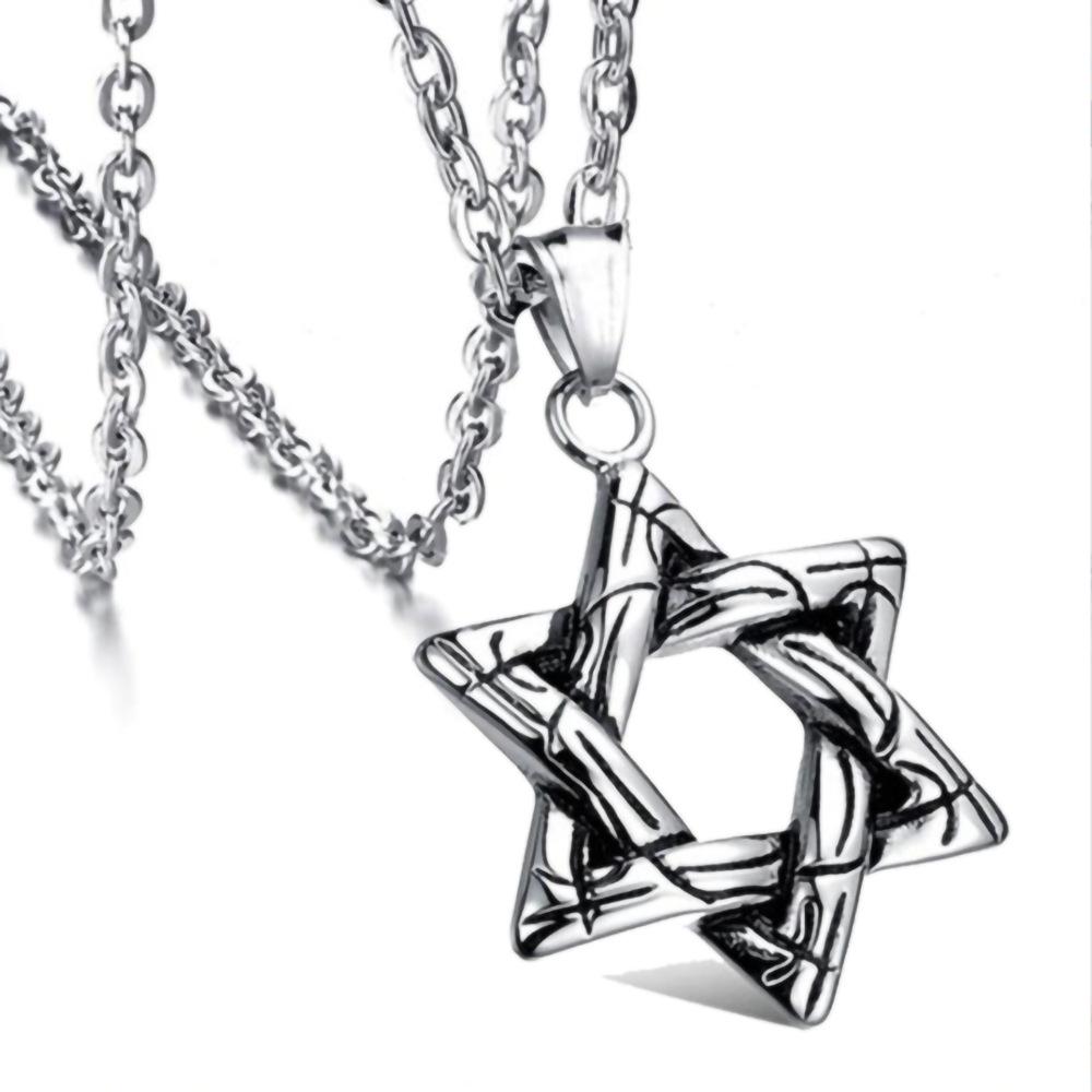 Nuevo Hip Hop seis suéter estrella cadena accesorios de ropa colgante de aleación fundida suéter cadena collar largo